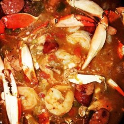 Crock Pot Chicken and Sausage Gumbo With Shrimp