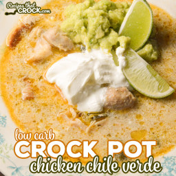Crock Pot Chicken Chile Verde Soup (Low Carb)