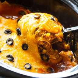 Crock Pot Chicken Enchilada Casserole