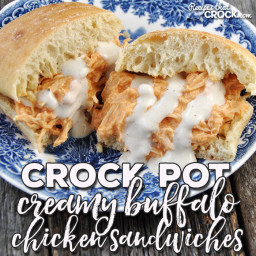 Crock Pot Creamy Buffalo Chicken Sandwiches