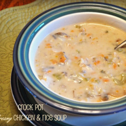 Crock Pot Creamy Chicken and Wild Rice Soup