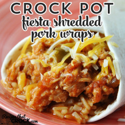 Crock Pot Fiesta Shredded Pork Wraps
