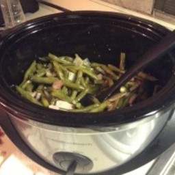 Crock Pot Green Beans  and  Bacon