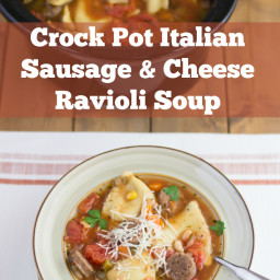 Crock Pot Italian Sausage and Ravioli Soup Recipe