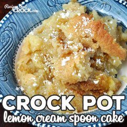 Crock Pot Lemon Cream Spoon Cake