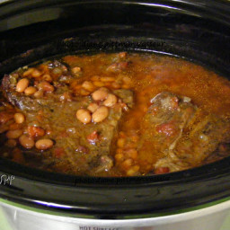 Crock Pot Mexican Roast & Pinto Beans Recipe