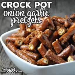 Crock Pot Onion Garlic Pretzels