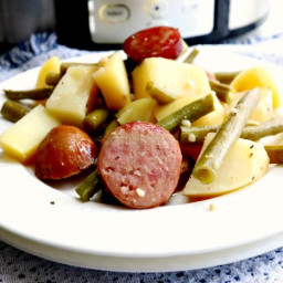Crock-Pot Potatoes, Sausage And Green Beans Recipe