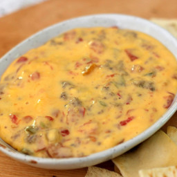 Crock Pot Rotel Dip with Ground Beef and Cheese