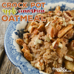 Crock Pot Steel Cut Oatmeal: Apple Cinnamon