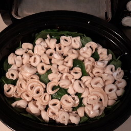Crock pot Tortellini and Spinach