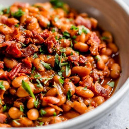 Crockpot Baked Beans with Bacon (Easy, Sweet, and Saucy)