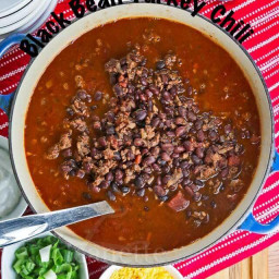 Crockpot Black Bean Turkey Chili
