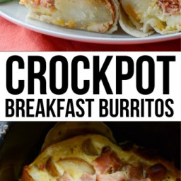 Crockpot Breakfast Burritos