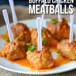 Crockpot Buffalo Chicken Meatballs
