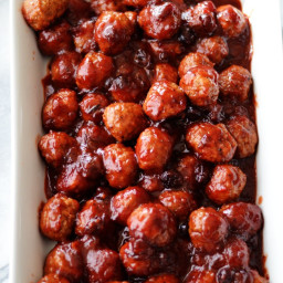Crockpot Cranberry Meatballs