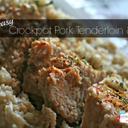 Crockpot Pork Tenderloin and Rice