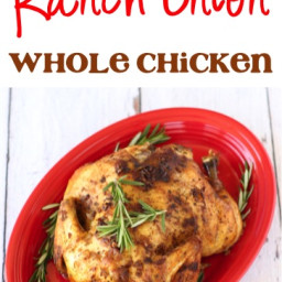 Crockpot Ranch Onion Whole Chicken Recipe!