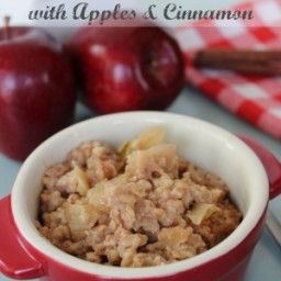 Crockpot Steel Cut Oats Recipe with Apples and Cinnamon