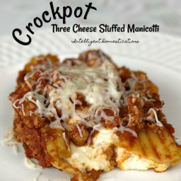 Crockpot Stuffed Manicotti