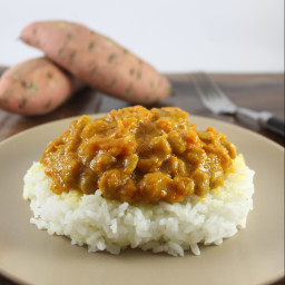 Crockpot Sweet Potato Chickpea Curry and Rice