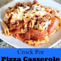 Crock Pot Pizza Casserole #BacktoSchoolWeek
