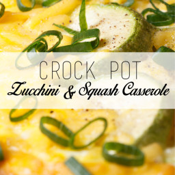 Crock Pot Zucchini  and  Squash Casserole