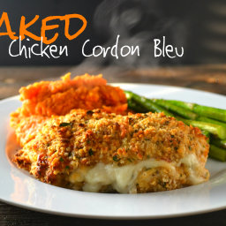 Crunchy Baked Chicken Cordon Bleu