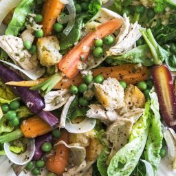 Crunchy Carrot, Pea, and Chicken Salad