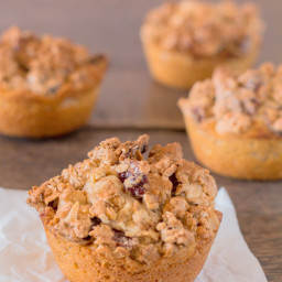 Crunchy Cashew and Cranberry Streusel Granola Muffins