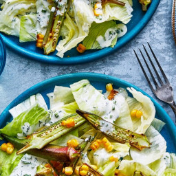 Crunchy Okra-and-Corn Salad with Ranch Dressing