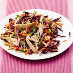 Crunchy red cabbage slaw