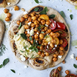 Crunchy Roasted Chickpea Pitas.