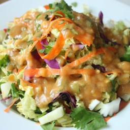 Crunchy Thai Salad with Peanut Sauce