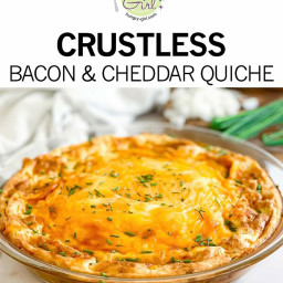 Crustless Bacon and Cheddar Quiche