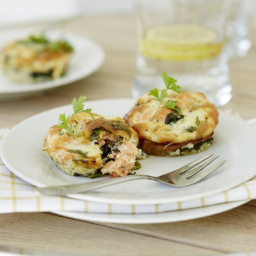 Crustless Spinach and Smoked Trout Tartlets