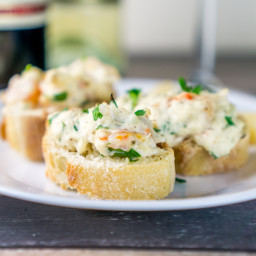 Crusty Baguette with Seafood Spread