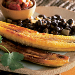 Cuban-Style Black Beans with Rice and Plantains