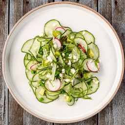 Cucumber and Pea Salad with Mint and Feta