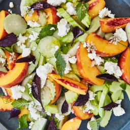 Cucumber and Peach Salad with Herbs