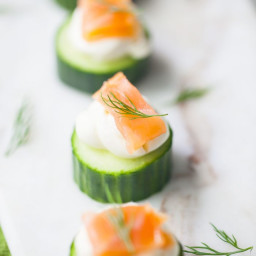 Cucumber and Smoked Salmon Hors D'oeuvres