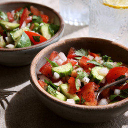 Cucumber and Tomato Salad With Cilantro and Mint