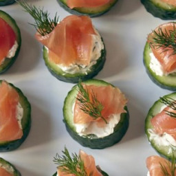 Cucumber Cups with Dill Cream and Smoked Salmon Recipe