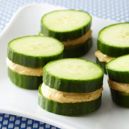 Cucumber Hummus Sandwiches