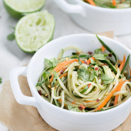 Cucumber Noodles + Spicy Sesame Soy Dressing