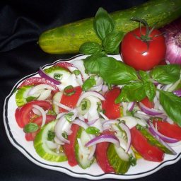 Cucumber, Onion and Tomato Salad