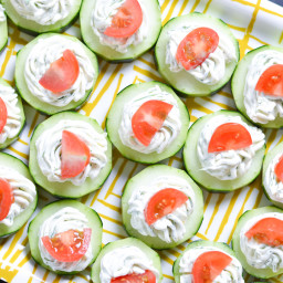 Cucumber Rounds w/Blue Cheese Spread
