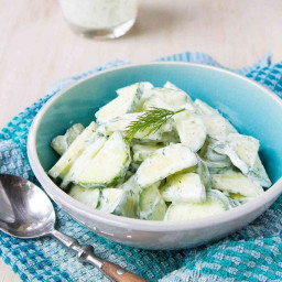 Cucumber Salad with Dill Yogurt Dressing