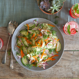 Cucumber Salad with Quick Pickled Onion