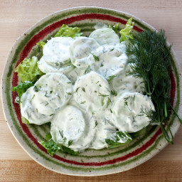 Cucumber Salad With Sour Cream and Dill